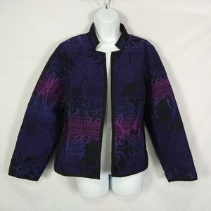 Women's Chico's Jacket Purple Black Size 1X